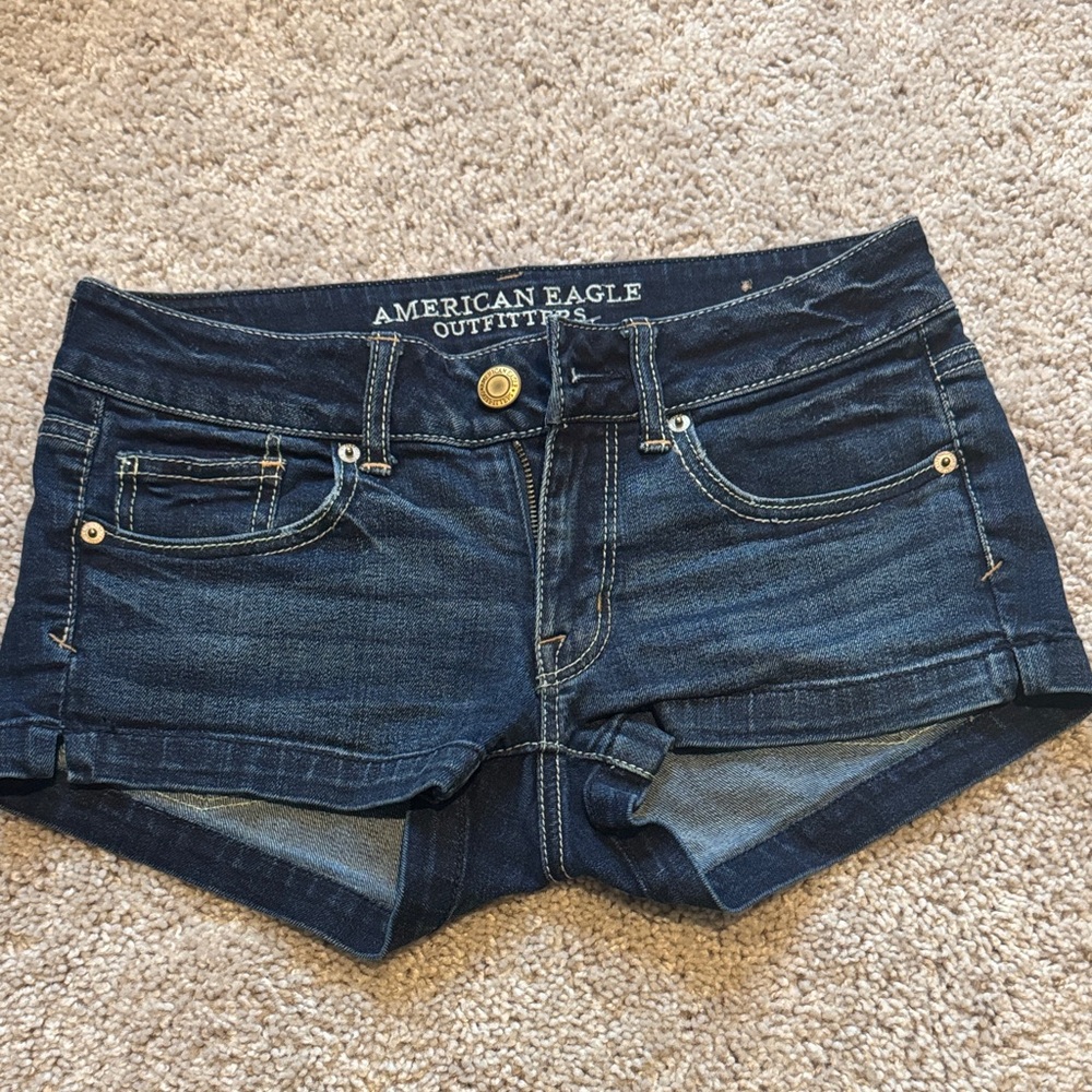 American Eagle Outfitters Dark Blue Jean Shorts